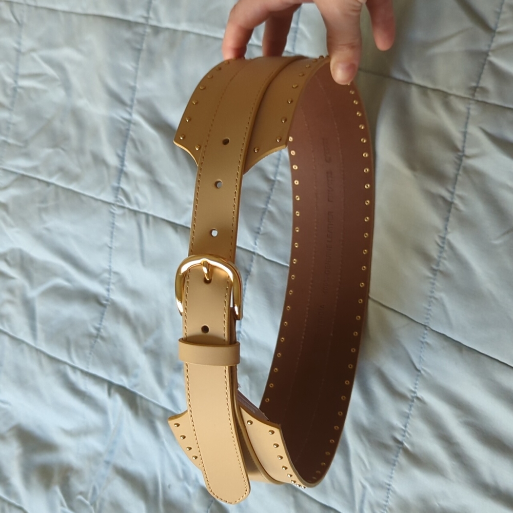 Leather waist belt